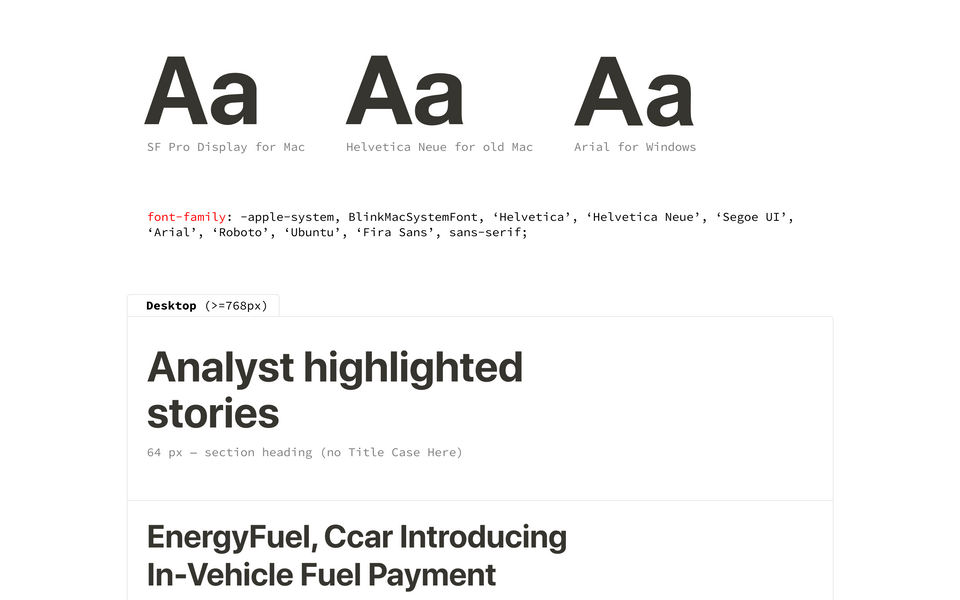 X Brand News Platform — Design System Fonts